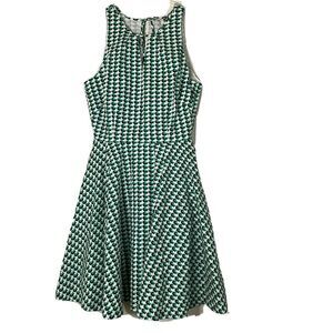 NEW!! Revolve JOIE Verene Court Green grid A line flare sleeveless dress Small